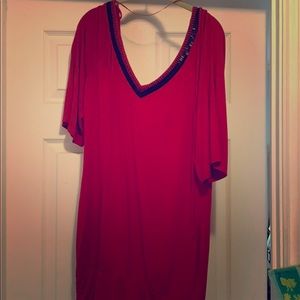 Guess red with black accent minidress